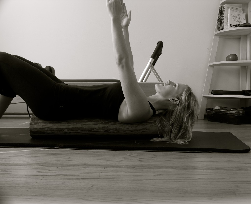 Roller Series arm circles on the foam roller