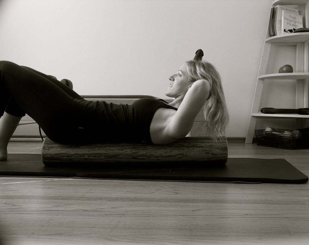 Roller series chest lift on foam roller